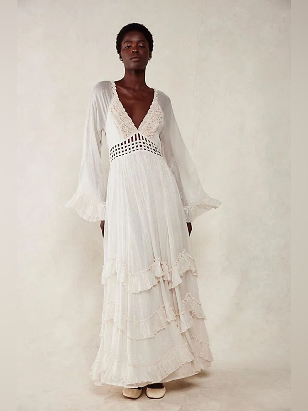 Free People cream Seraphina maxi dress